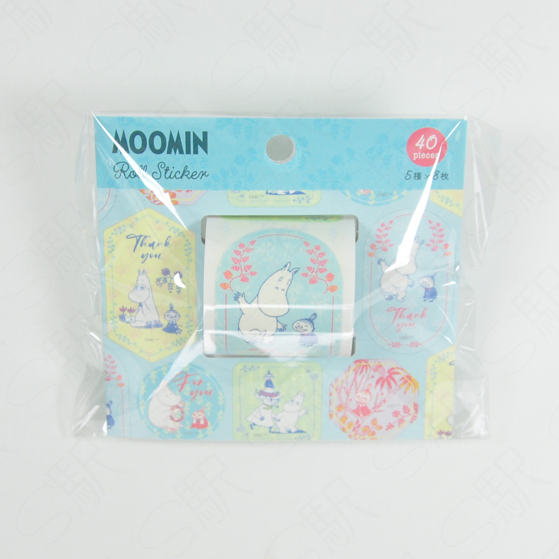 Gakken Moomin Roll Sticker [AM060-65] - Blue